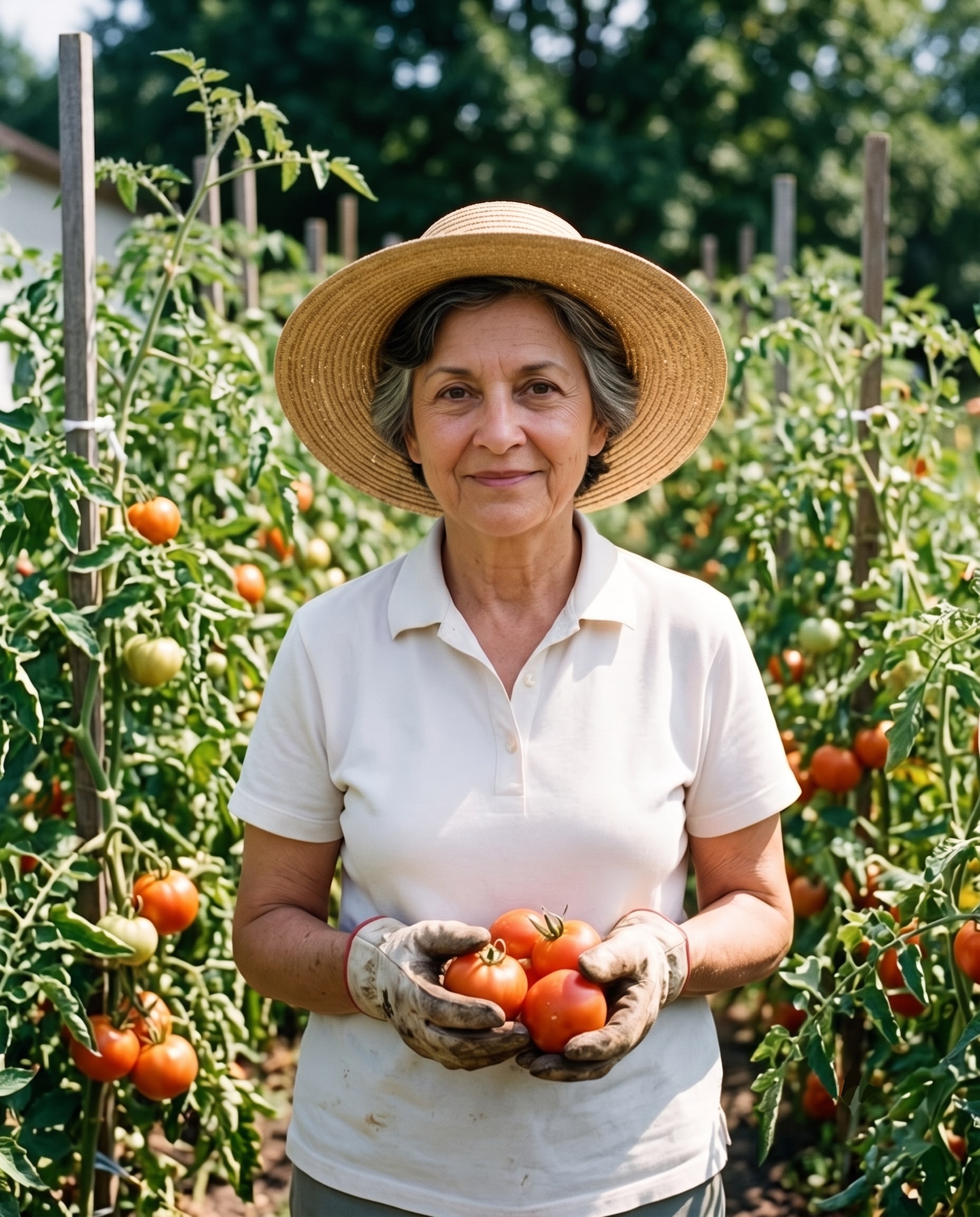 The tomato garden she was famous for