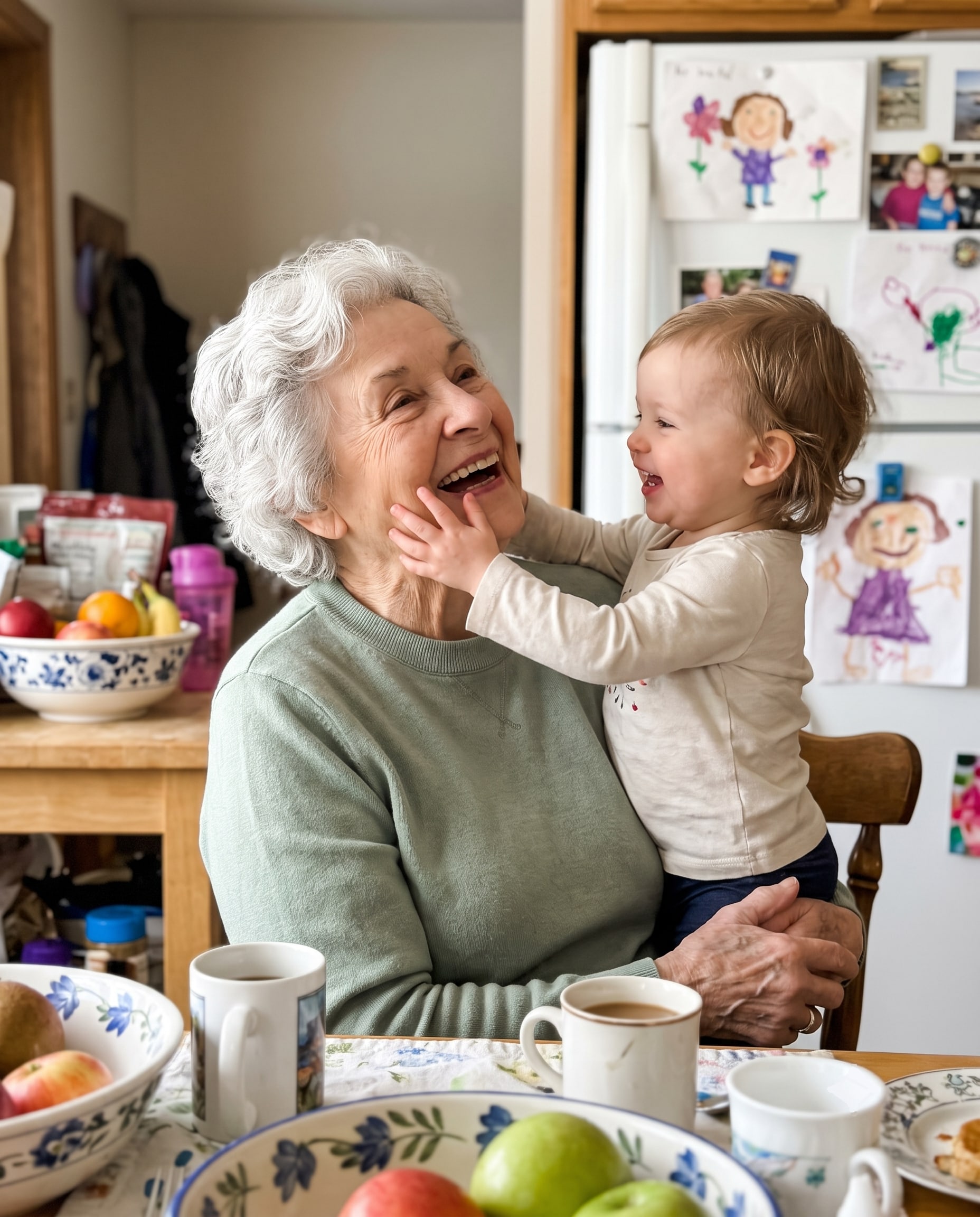 With her great-granddaughter Nora, 2023